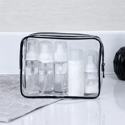 Fashionable Clear Custom Glue Bone Makeup Bag Travel Transparent Cosmetic Bags Waterproof