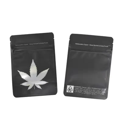 Intaglio Printing Smell Proof Mylar Zipper Pouch with Resealable Child Proof Zip Lock Tobacco Bag
