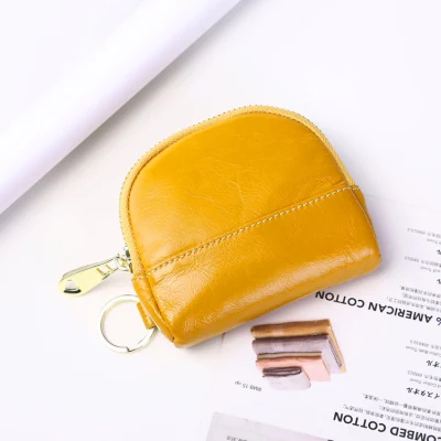  Wholesale Fashion Style Genuine Leather Coin Wallet Multi-Functional Coin Wallet Creative Zipper Key Storage Stylish Small Ladies Bag Card Zipper Mini Pouch