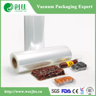 PA/PE Three Side Seal Clear Food Package Vacuum Bag Plastic Bags Bottom Seal Tubular Bag Vacuum Pouch