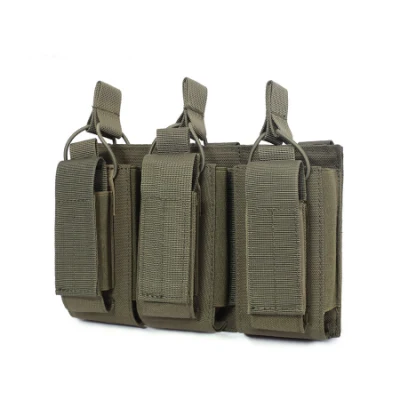Outdoor Carrier Bag Molle CS Paintball Holster Lightweight Triple Tactical Belt Pouch