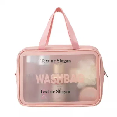 Portable Design Women Make up Brushes Case PVC Clear Toiletry Bag Makeup Pouch TPU and EVA Cosmetic Bag