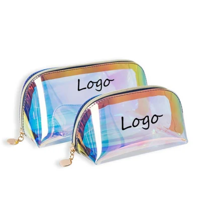  Fashion Laser Cosmetic Bag Women Makeup Case PVC Transparent Beauty Organizer Pouch Female Lipstick Bag Lady Make up Pouch