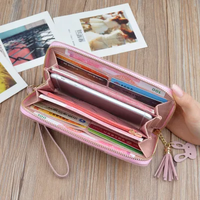 New fashion Pink Wallet Ladys&prime; Elegant Party Handbag High Quality Brand PU Coin Bag Pouch OEM