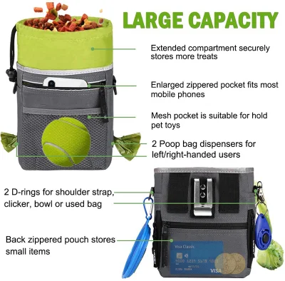 Wholesale Large Capacity Durable Outdoor Waist Dog Training Treat Pouch with Belt Pet Dog Training Food Bags