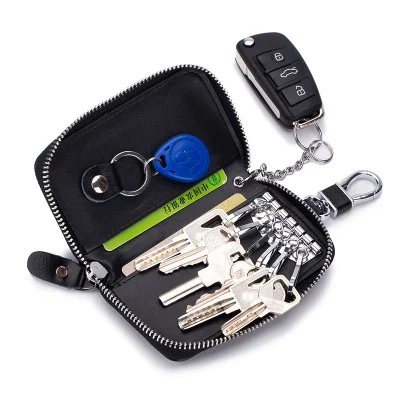 Leather Key Holder Wallet Pouch Gifts Him Her Men Women
