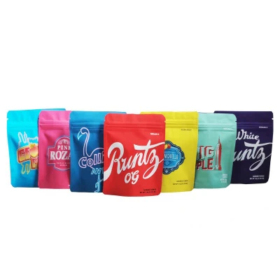 Intaglio Printing Smell Proof Mylar Zipper Pouch with Resealable Child Proof Zip Lock Tobacco Bag