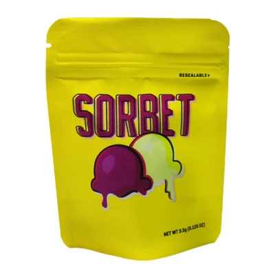 Intaglio Printing Smell Proof Mylar Zipper Pouch with Resealable Child Proof Zip Lock Tobacco Bag