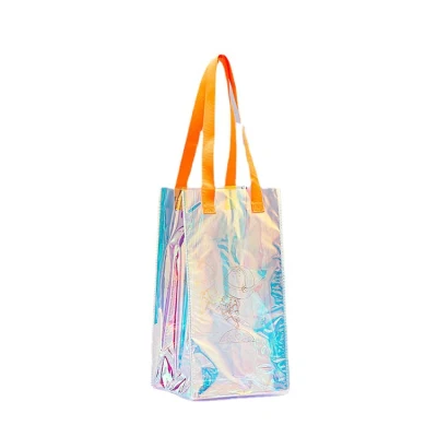 Brand Logo Print Hologram Bags Waterproof PVC Tote Bag Holographic