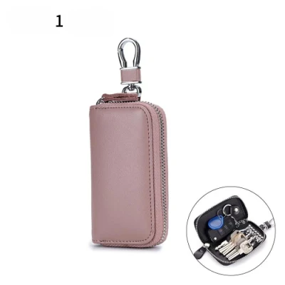 Leather Key Holder Wallet Pouch Gifts Him Her Men Women