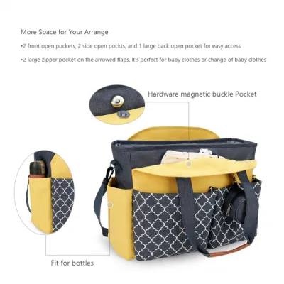  Modern Design Rational Construction Waterproof USB Mommy Diaper Bag for Hospital Use