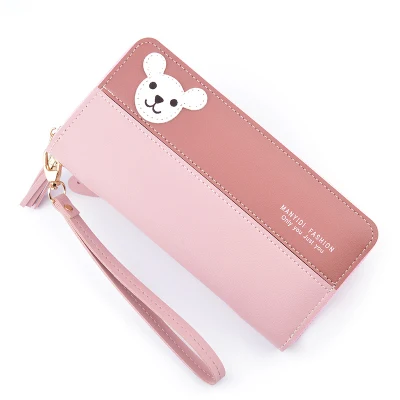 New fashion Pink Wallet Ladys&prime; Elegant Party Handbag High Quality Brand PU Coin Bag Pouch OEM