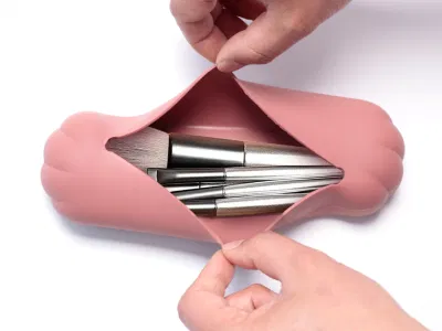 The New Silicone Makeup Brush Storage Dustproof Portable Home Travel Essential Storage Bag