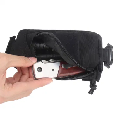 Custom Tactische Molle Pouch Schouderband Pack Compacte Tas Voor Mes Zaklamp EDC Pouch