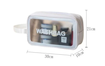Portable Design Women Make up Brushes Case PVC Clear Toiletry Bag Makeup Pouch TPU and EVA Cosmetic Bag
