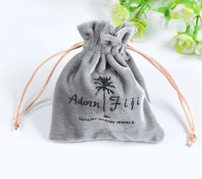  Flannel Velvet Jewelry Drawstring Bag Flannel Gift Cosmetics Pouch