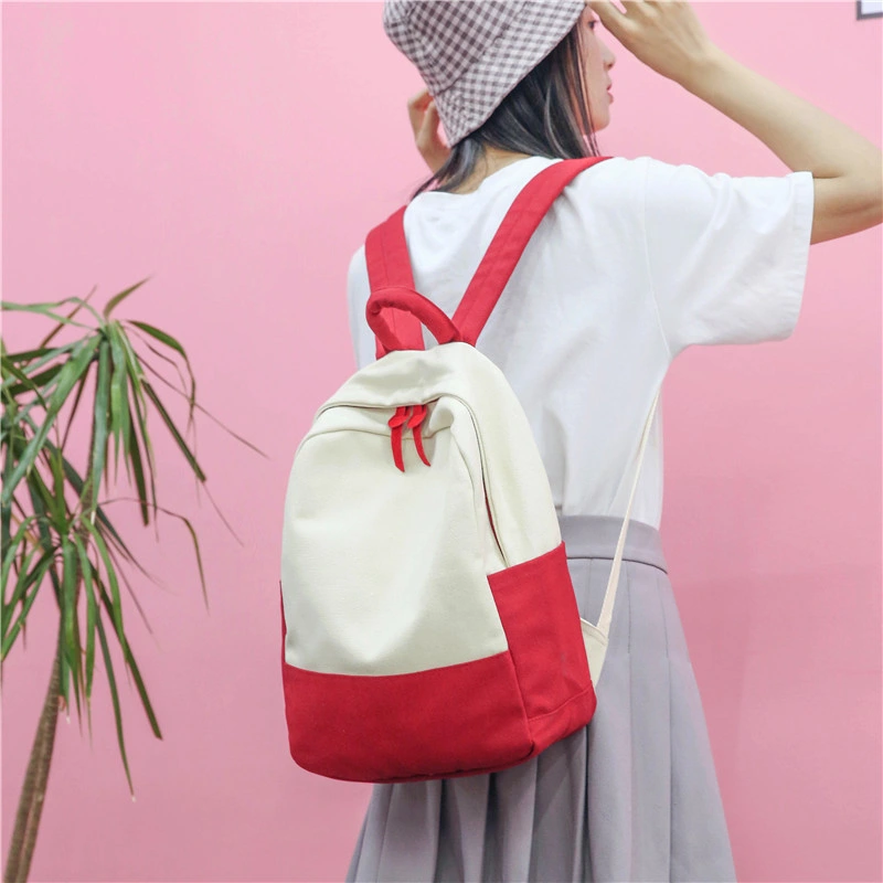 Girls Backpack Canvas Shoulder Bag Teenage Girls School Bag