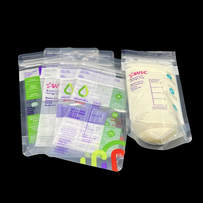 Custom Breastmilk Cooler Storage Bag 100% BPA Free Plastic Bag with Zipper
