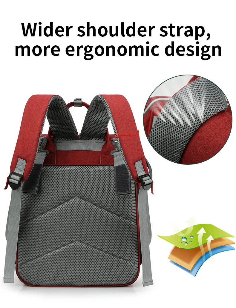 Backpack Diaper Bags Waterproof Mom Baby Bag for Boy Girl Folding Mommy Bag Lightweight Portable Folding Crib Bed