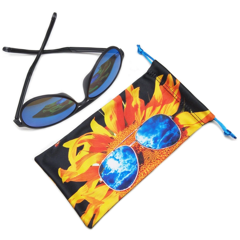 Custom Logo Printed Microfiber Sunglasses Glasses Eyeglasses Pouch Bag