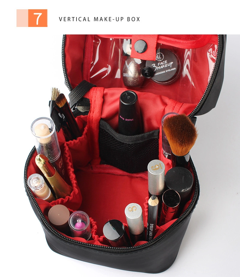 Sh2310 Vertical Makeup Brush Bags Organizer Toiletry Storage Waterproof Logo Bulk Travel Small Lipstick Packaging Wholesale Custom Nylon Cosmetic Bag