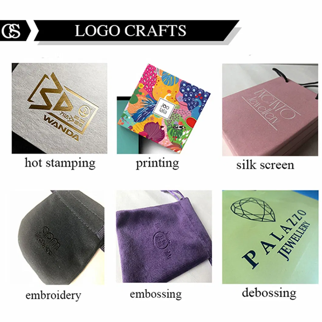 Good Quality Hot Stamping Logo Role Hat Bag Velvet Pouch in Stock