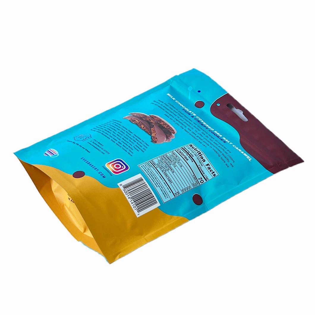 Wholesale Custom Aluminum Foil Resusable Anti-Deterioration Cookies Snack Packaging Stand up Pouch
