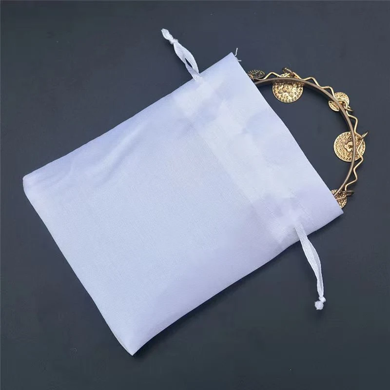 Satin Dust Bag Dust Cover Storage Pouch with Drawstring Closure for Packaging Handbags Purses Pocketbooks Shoes Boots, Rose Gold