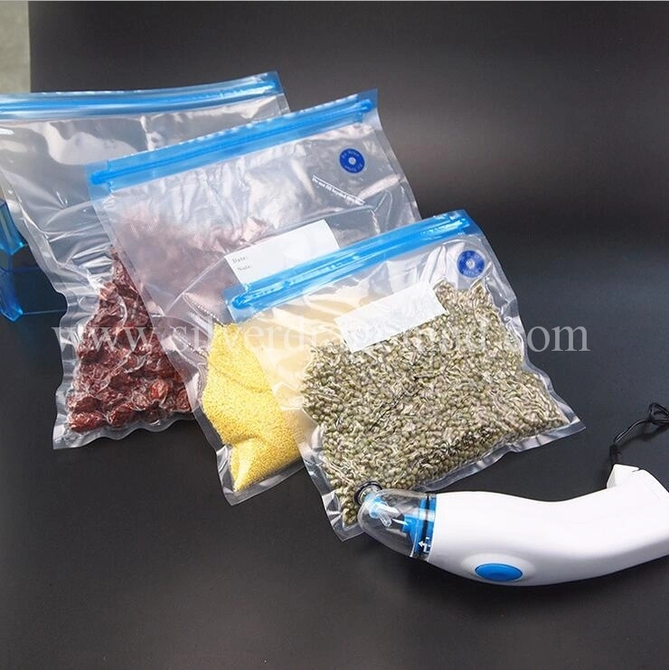 Custom Plastic Resealable Vacuum Packaging Pouch/Bag with Zipper and Air Valve