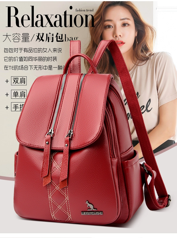 Wide Silver Hot Selling Ladies College Bags Femme School Bags for Teenagers