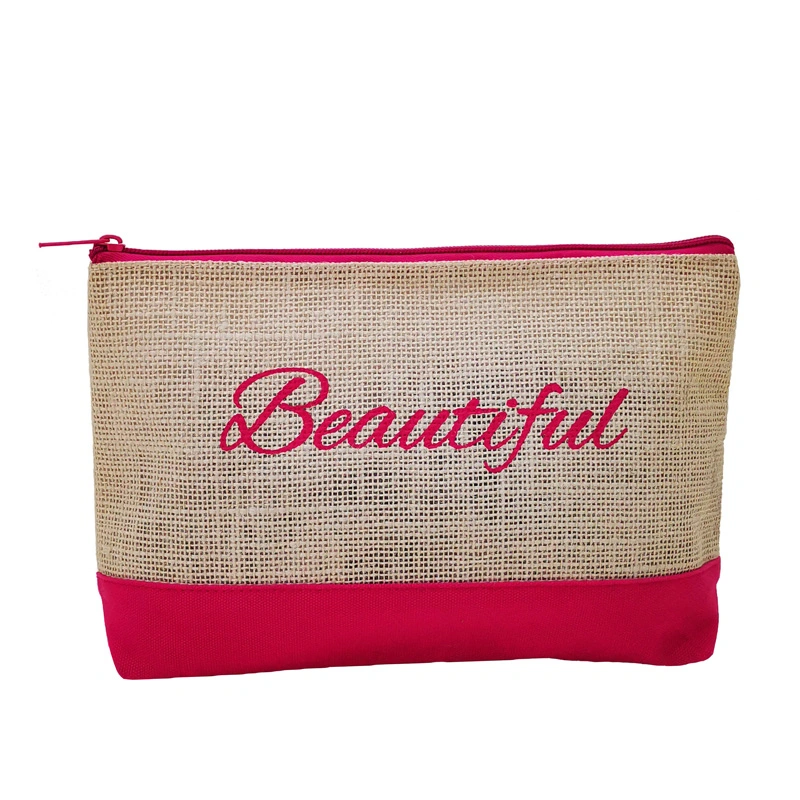 Custom Small Eco Friendly Make up Pouch Recycled Plain Cotton Canvas Makeup Cosmetic Bag with Personal Logo