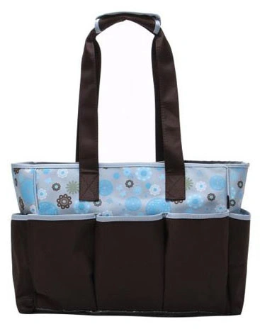 Fashion Patchwork Stripe Mcrofiber Diaper Bags Mummy Baby Bag for Shopping