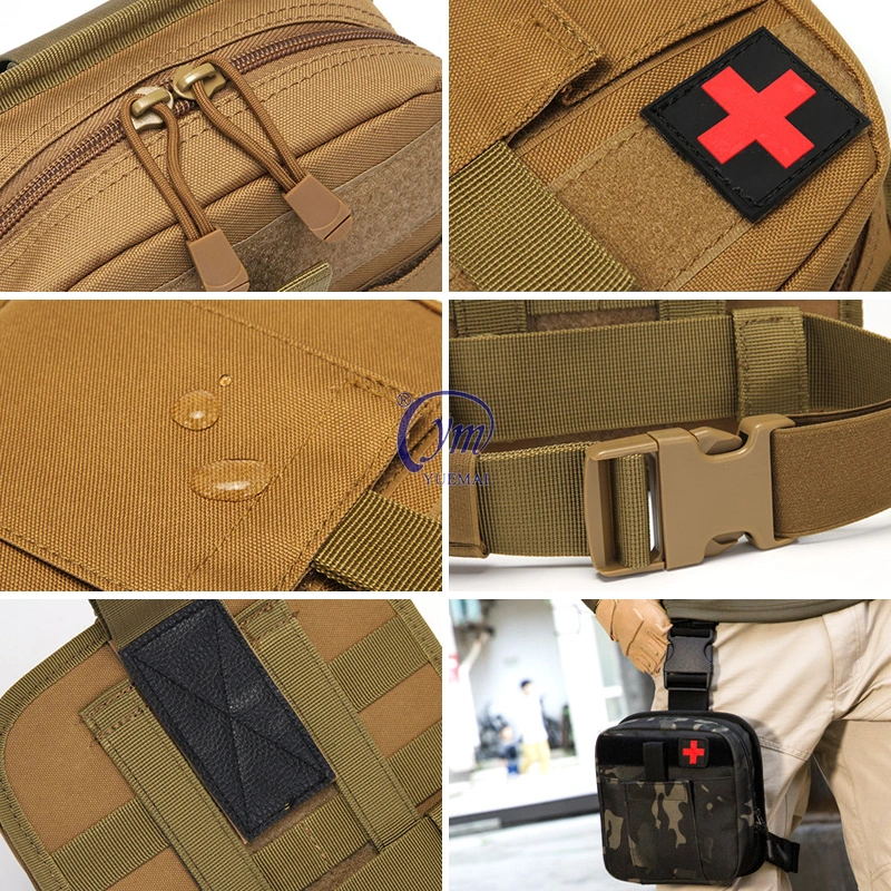 Yuemai Durable Medical Bag Tactical Pharmacy Hip Drop Leg Pack Portable First Aid Kit