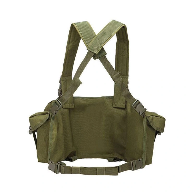 Tactical Pouch with Belt Front-Bag for Men Vest Rig Chest Bag with Adjustable Shoulder Strap
