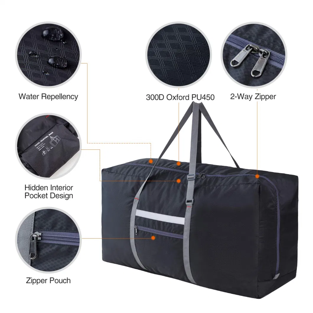 Best Selling Portable Waterproof Travelling Handbags Fitness Bag with Foldable Factory Custom Men Womentravel Weekend Duffel Bag RS-RC-326