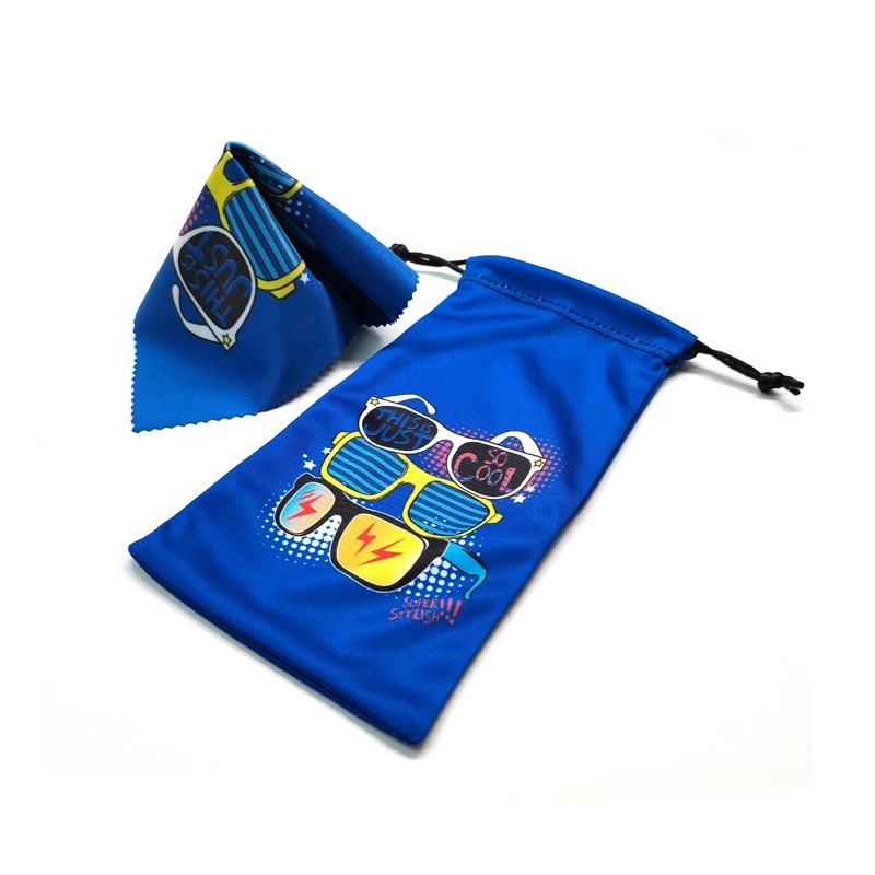 Custom Logo Microfiber Glasses Bag Glasses Cloth Set Sunglasses Pouch