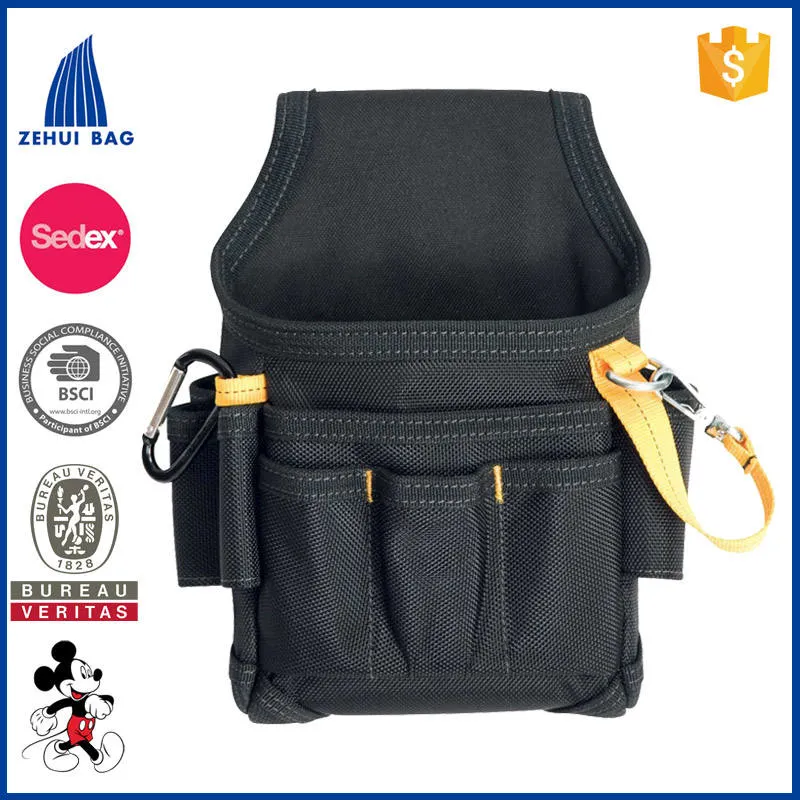 Free Sample Tools Bag Belt Waist Pocket Case Capacity Tool Bag Waist Pockets Electrician Tool Bag Organizer Carrying Pouch