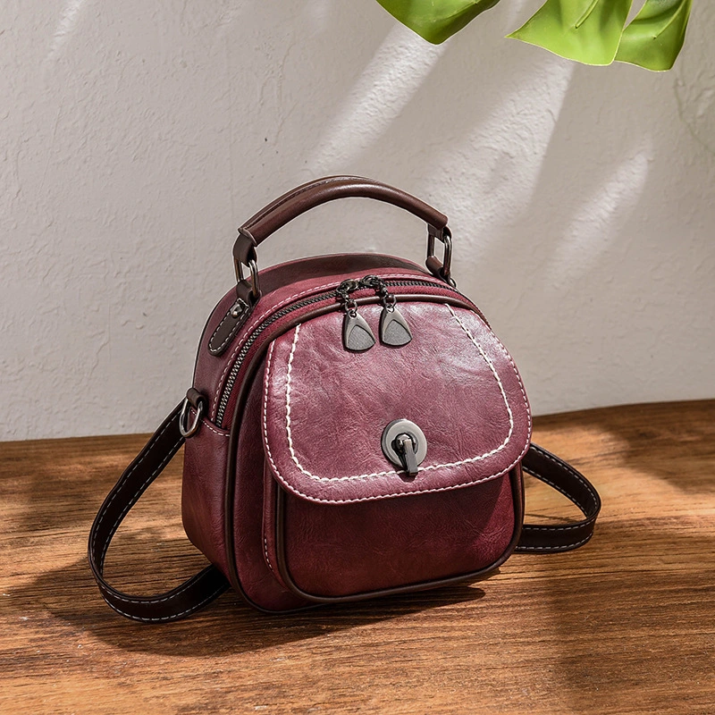 Mini Backpack Women PU Leather Shoulder Bag for Teenage Girls Kids Multi-Function Small Bagpack Female Ladies School Backpack