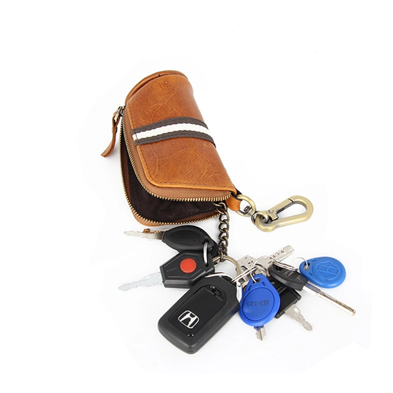 Large Capacity Multi Function Vintage Leather Car Key Pouch