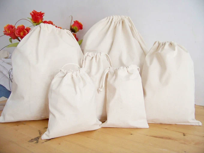 Printed Cotton Nylon Polyester Velvet RPET Gift Packing Drawstring Sack Bag Pocket Dust Cover Proof Pouch
