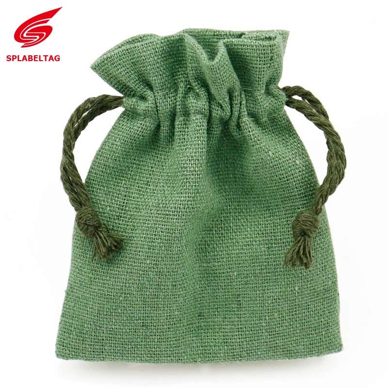 8 Cm X 10 Cm Cotton Linen Small Drawstring Gift Bags Jewellery Pouches High Quality Wholesale