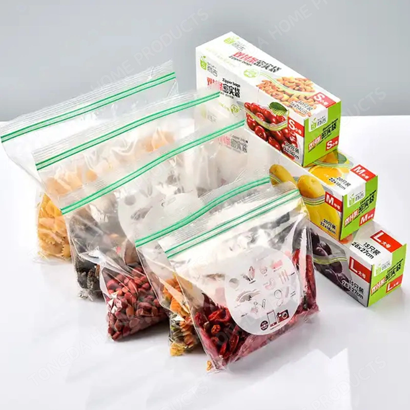 Customized Fruit Snack Storage Freezer Quart Slider Packaging Bag PE Zipper Pouch Tide Proof Sandwich Ziplock Bag Zip Lock Food Packaging Plastic Packing Bags