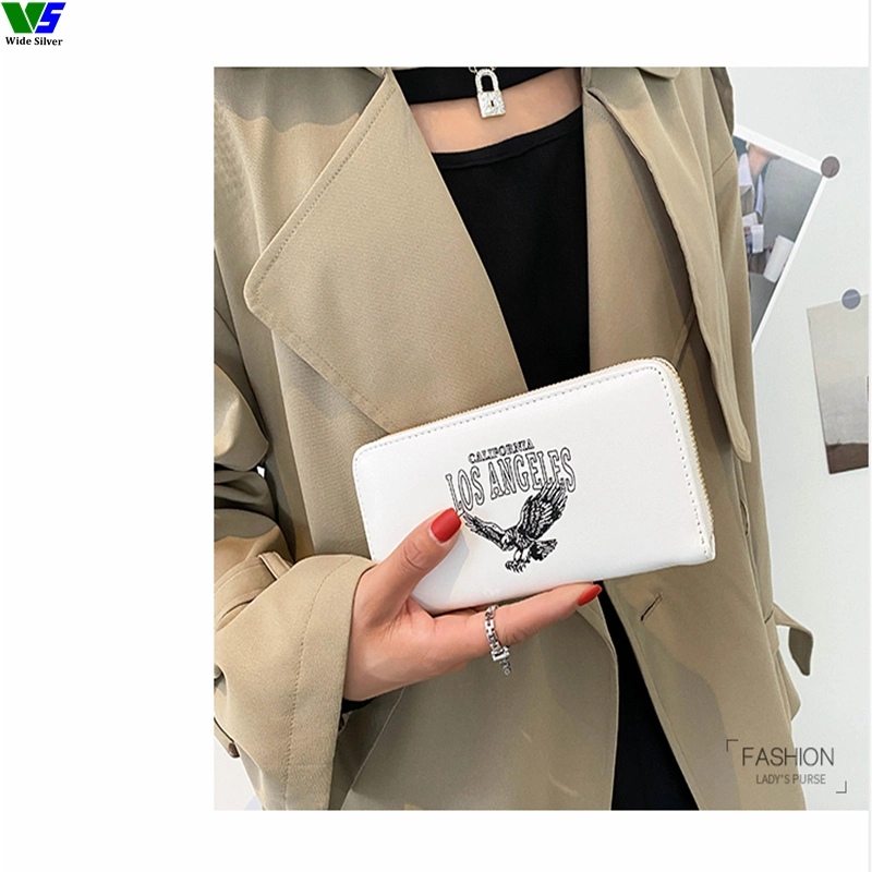 Wide Silver Wholesale Fashion Coin Pouch for Women Printed Eagle 2023