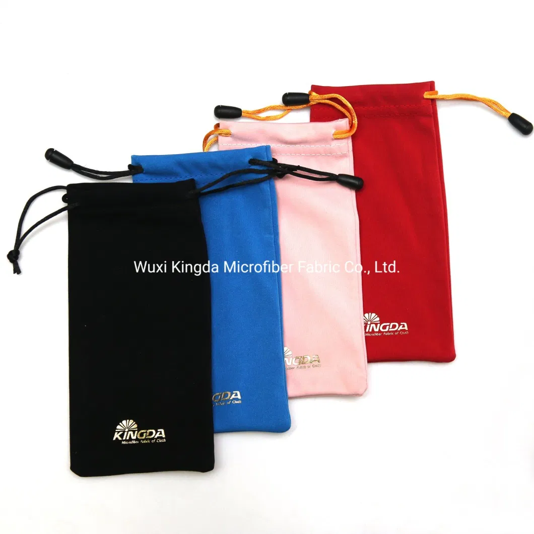 Customised Logo Microfibre Sunglasses Pouch Made of RPET Polyester