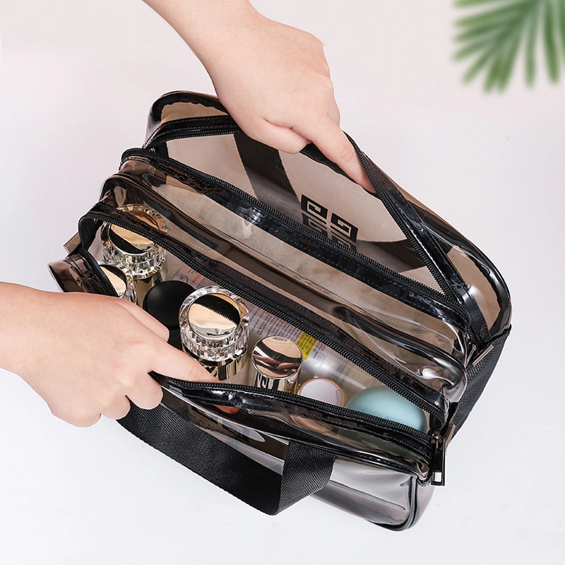 Customize Waterproof Clear Transparent Vinyl Plastic PVC EVA Zipper Pouch Makeup Toiletry Storage Purse Gift Skincare Packaging Travel Bath Washing Cosmetic Bag