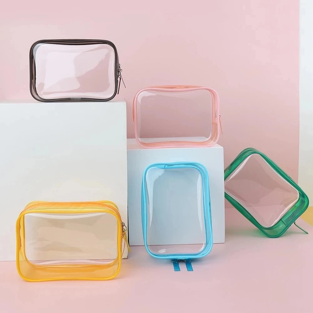 Women&prime;s Transparent Cosmetic Bag Necessaire Makeup Bag Organizer for Cosmetics PVC Clear PVC Lipstick Pencil Cases Pouch