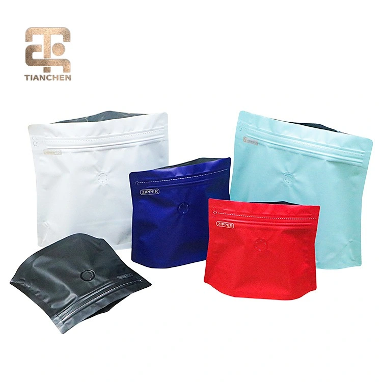 Plastic Bags Manufacturing Coffee Bean Packaging Doypack Aluminum Zip Pouch