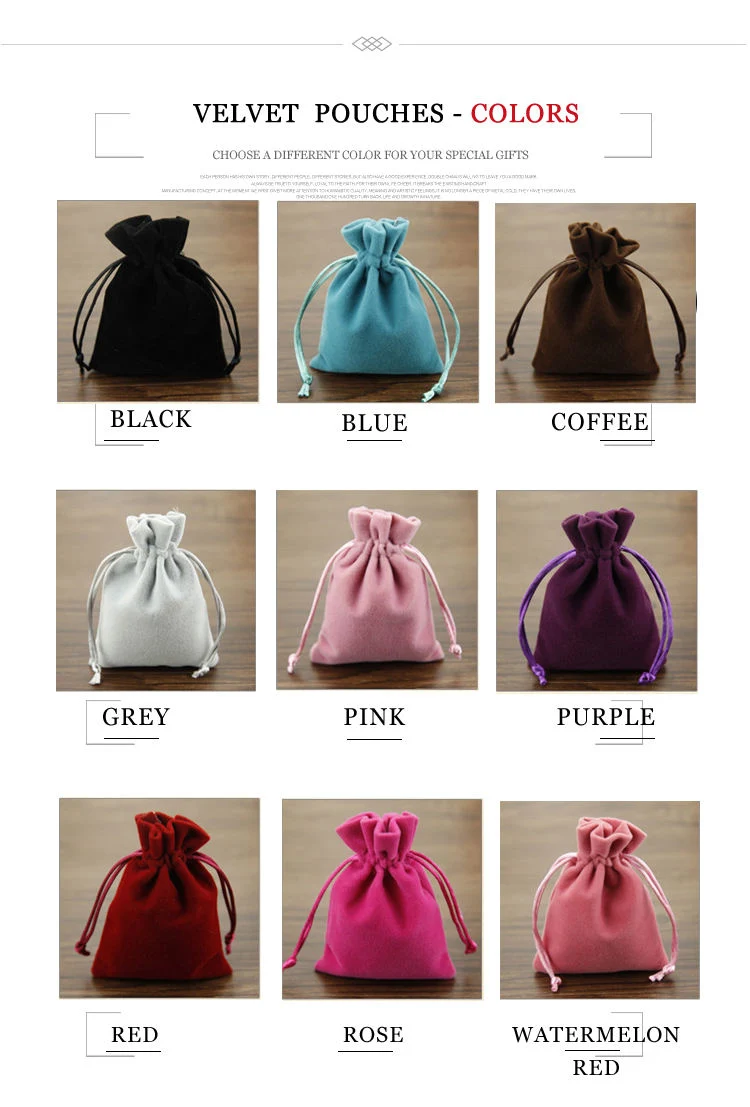Promotional Velvet Pouches for Jewellery Bag Drawstring Velvet Jewelry Pouch Jewellery Pouch