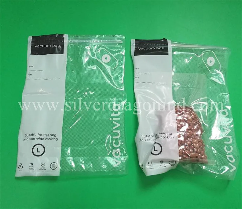 Custom Plastic Resealable Vacuum Packaging Pouch/Bag with Zipper and Air Valve