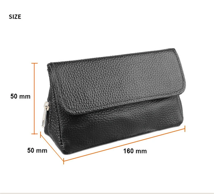 Emg6411 Leather Lighter Case Men Smoke Carrying Universal Cigar Black Pouches Clutch Small Mini Waterproof Purse Envelope for Man Packaging Tobacco Bag Pouch